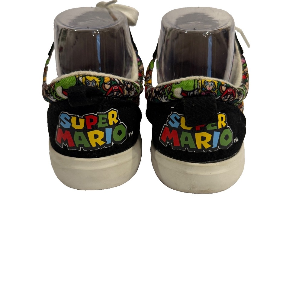 Nintendo Super Mario Allover‎ Print Lace Up Canvas Sneakers Kids Size 5 Luigi